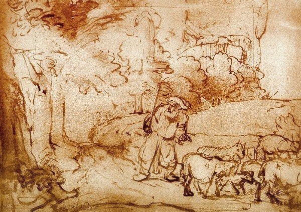 Mozes bij het brandend braambos (Rembrandt)