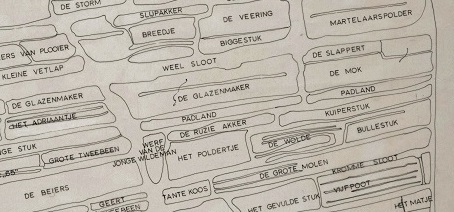 uitsnede veldnamenkaart