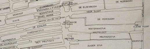 uitsnede veldnamenkaart