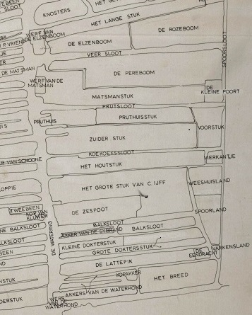 uitsnede veldnamenkaart